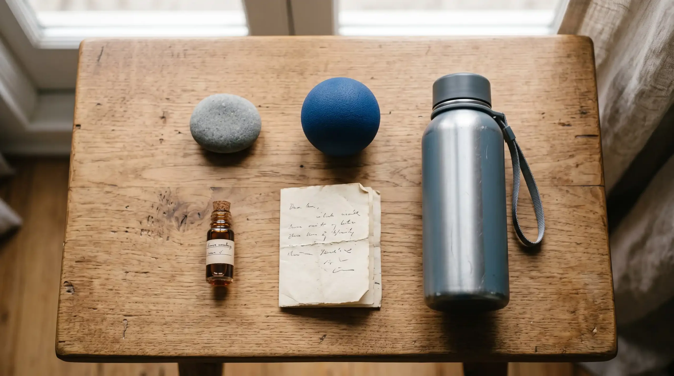 How to stop an anxiety attack fast: woman practising slow box breathing to calm down at home